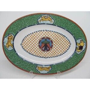Essex Collection Katmandu By Kate Williams 14 1/2"  Oval Platter  EUC